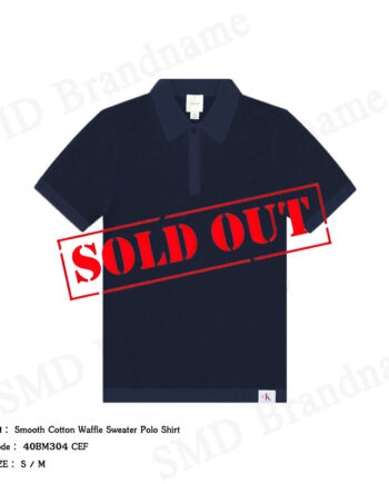 Calvin Klein เสื้อโปโลผู้ชาย รุ่น Smooth Cotton Waffle Sweater Polo Shirt Code: 40BM304 CEF