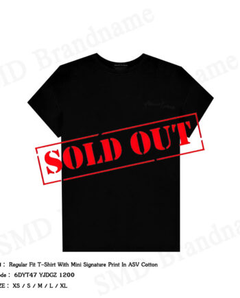 Armani Exchange เสื้อยืดคอกลมผู้หญิง รุ่น Regular Fit T-Shirt With Mini Signature Print In ASV Cotton Code: 6DYT47 YJDGZ 1200
