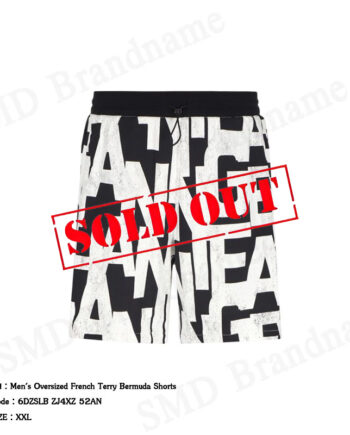Armani Exchange กางเกงขาสั้นผู้ชาย รุ่น Men's Oversized French Terry Bermuda Shorts Code: 6DZSLB ZJ4XZ 52AN