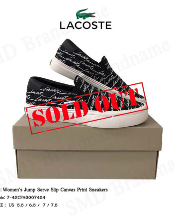 Lacoste รองเท้าผ้าใบ รุ่น Women's Jump Serve Slip Canvas Print Sneakers Code: 7-42CFA0007454