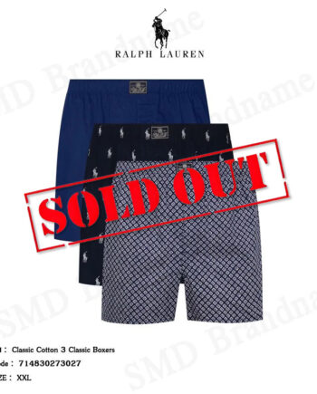 Polo Ralph Lauren กางเกงขาสั้น รุ่น Classic Cotton 3 Classic Boxers Code: 714830273027