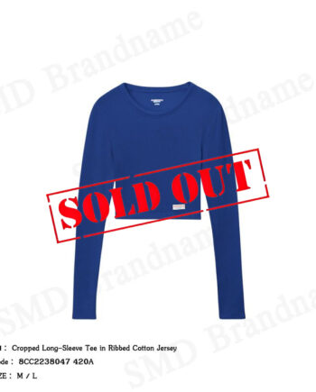 Alexander Wang เสื้อครอปผู้หญิง รุ่น Cropped Long-Sleeve Tee in Ribbed Cotton Jersey Code: 8CC2238047 420A
