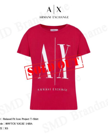 Armani Exchange เสื้อยืดคอกลม รุ่น Relaxed Fit Icon Project T-Shirt Code: 8NYTCX YJG3Z 14BA