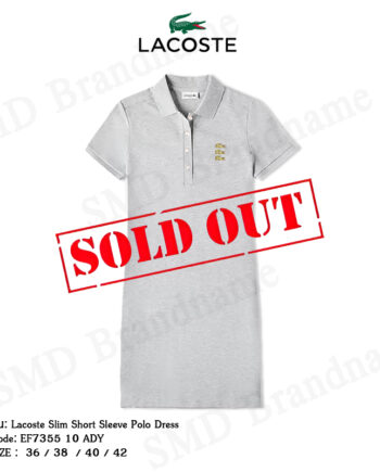 Lacoste เดรสโปโลหญิง รุ่น  Lacoste Slim Short Sleeve Polo Dress Code: EF7355 10 CCA
