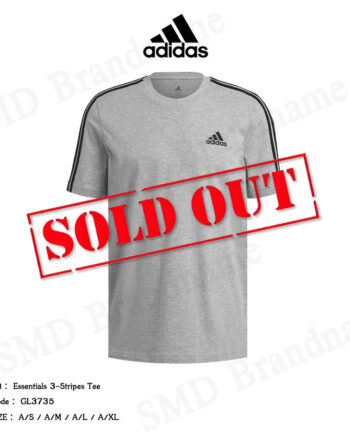 Adidas เสื้อยืดคอกลม รุ่น Essentials 3-Stripes Tee Code: GL3735