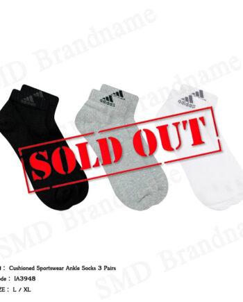 Adidas ถุงเท้า รุ่น Cushioned Sportswear Ankle Socks 3 Pairs Code: IA3948