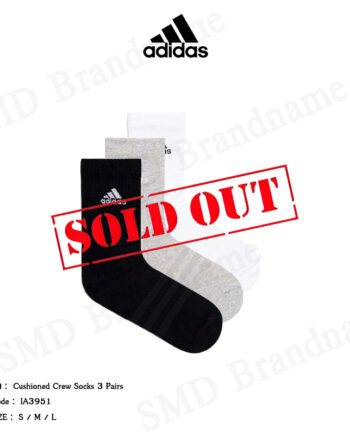 Adidas ถุงเท้ายาว รุ่น Cushioned Crew Socks 3 Pairs Code: IA3951