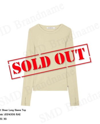 Calvin Klein Jeans เสื้อยืดแขนยาวผู้หญิง รุ่น Sheer Long Sleeve Top Code: J224335 RAE