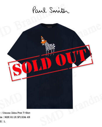 PS Paul Smith เสื้อยืดคอกลม รุ่น Unicone Zebra Print T-Shirt Code: M2R 011R SP1536 49