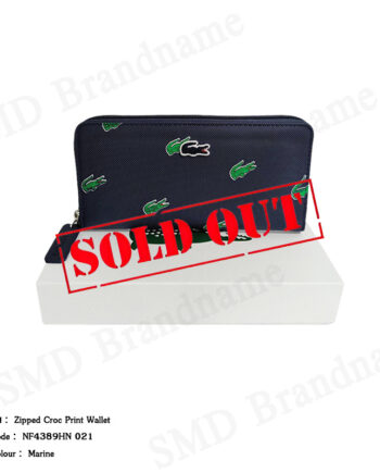 Lacoste กระเป๋าสตางค์ใบยาว รุ่น Zipped Croc Print Wallet Code: NF4389HN 021