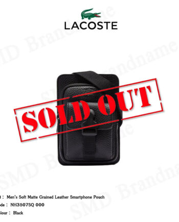 Lacoste กระเป๋าใส่โทรศัพท์ รุ่น Men’s Soft Matte Grained Leather Smartphone Pouch Code: NH3507SQ 000