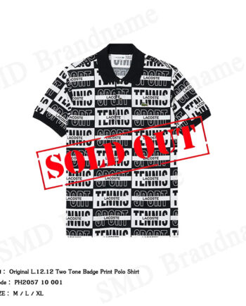 Lacoste เสื้อโปโล รุ่น Original L.12.12 Two Tone Badge Print Polo Shirt Code: PH2057 10 001