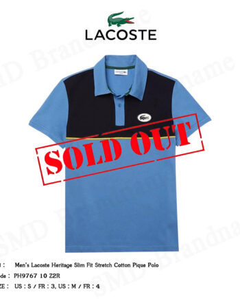 Lacoste เสื้อโปโลชาย รุ่น Men’s Lacoste Heritage Slim Fit Stretch Cotton Pique Polo Code: PH9767 10 Z2R
