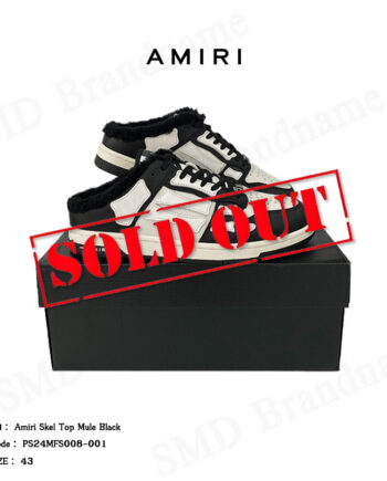Amiri รองเท้าผ้าใบ รุ่น Amiri Skel Top Mule Black Code: PS24MFS008-001