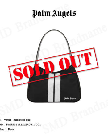 Palm Angels กระเป๋าสะพายไหล่ รุ่น Venice track hobo bag White Code: PWNN011F22LEA0011001