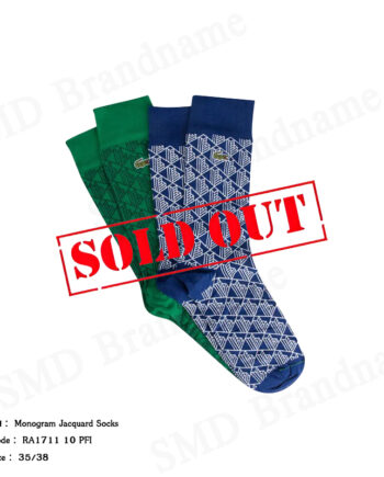 Lacoste ถุงเท้าข้อยาว รุ่น Monogram Jacquard Socks Code: RA1711 10 PFI