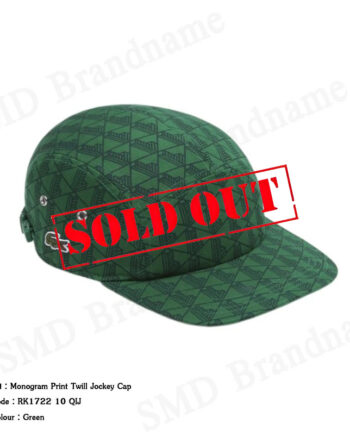 Lacoste หมวกแก็ป รุ่น Monogram Print Twill Jockey Cap Code: RK1722 10 QIJ