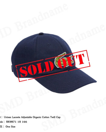 Lacoste หมวกแก็ป รุ่น Unisex Lacoste Adjustable Organic Cotton Twill Cap Code: RK9871 10 166
