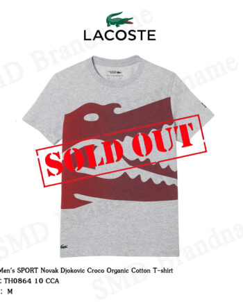 Lacoste เสื้อยืดคอกลม รุ่น Men's SPORT Novak Djokovic Croco Organic Cotton T-shirt Code: TH0864 10 CCA