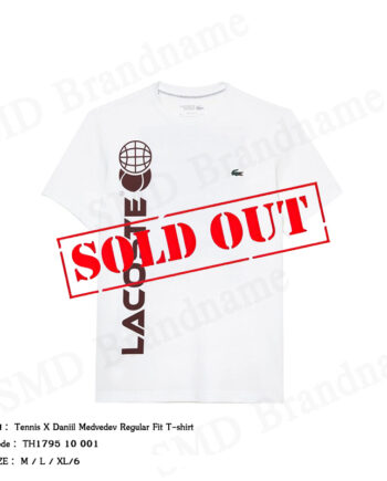 Lacoste เสื้อยืดคอกลม รุ่น Tennis X Daniil Medvedev Regular Fit T-Shirt Code: TH1795 10 001