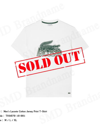Lacoste เสื้อยืดคอกลม รุ่น Men's Lacoste Cotton Jersey Print T-shirt Code: TH5070 10 001
