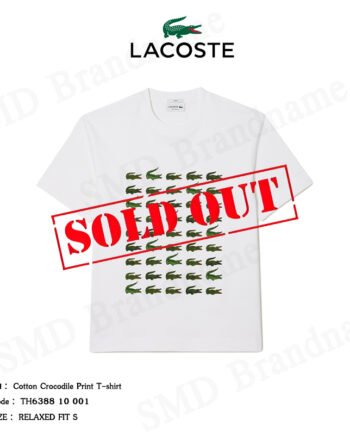 Lacoste เสื้อยืดคอกลม รุ่น Cotton Crocodile Print T-shirt Code: TH6388 10 001