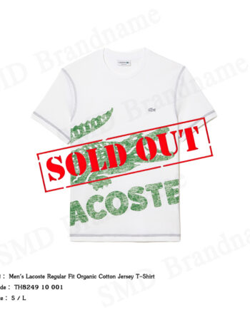 Lacoste เสื้อยืดคอกลม รุ่น Men's Lacoste Regular Fit Organic Cotton Jersey T-Shirt Code: TH8249 10 001