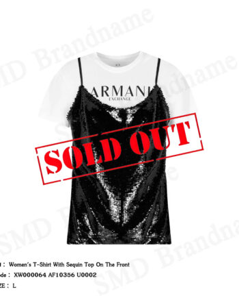 Armani Exchange เสื้อยืดคอกลมผู้หญิง รุ่น Women's T-Shirt With Sequin Top On The Front Code: XW000064 AF10356 U0002