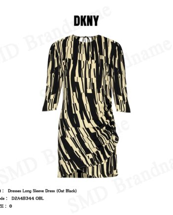 DKNY ชุดเดรส รุ่น Dresses Long Sleeve Dress (Oat Black) Code: D2A4B344 OBL