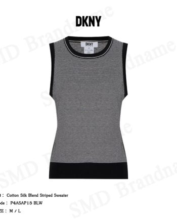 DKNY Pure เสื้อกล้ามแขนกุด รุ่น Striped Sleeveless Sweater Tank Code: P4ASAP15 BLW