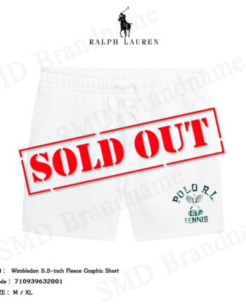 Polo Ralph Lauren กางเกงขาสั้น รุ่น Wimbledon 5.5-inch Fleece Graphic Short Code: 710939632001
