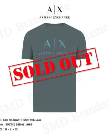Armani Exchange เสื้อยืดคอกลม รุ่น Slim Fit Jersey T-Shirt With Logo Code: 8NZTCJ Z8H4Z 1888