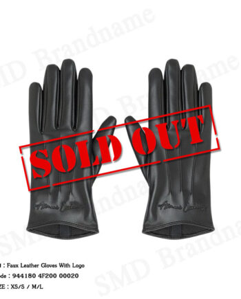 Armani Exchange ถุงมือ รุ่น Faux Leather Gloves With Logo Code: 944180 4F200 00020