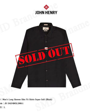 John Henry เสื้อเชิ้ตแขนยาว รุ่น Men's Long Sleeves Slim Fit Shirts Super Soft (Black) Code: JH S424MSLSM61