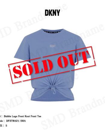 DKNY Sport เสื้อยืดคอกลม รุ่น Bubble Logo Front Knot Front Tee Code: DP3T8521 SWA