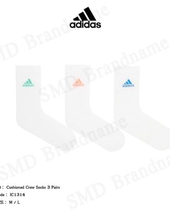 Adidas ถุงเท้า รุ่น Cushioned Crew Socks 3 Pairs Code: IC1314