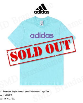 Adidas เสื้อยืดคอกลม รุ่น Essentials Single Jersey Linear Embroidered Logo Tee Code: IJ8659