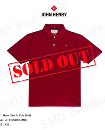 John Henry เสื้อโปโล รุ่น Men's Slim Fit Polo (Red) Code: JH F223MPLSM22