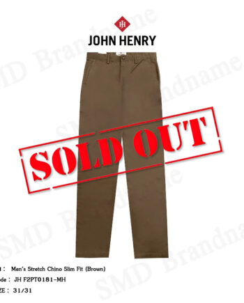 John Henry กางเกงขายาว รุ่น Men's Stretch Chino Slim Fit (Brown) Code: JH F2PT0181-MH