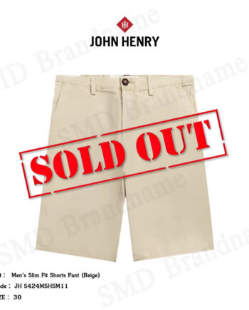 John Henry กางเกงขาสั้น รุ่น Men's Slim Fit Shorts Pant (Beige) Code: JH S424MSHSM11