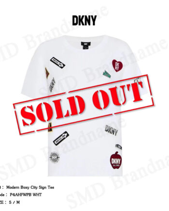 DKNY เสื้อยืดคอกลม รุ่น Modern Boxy City Sign Tee Code: P4AHFWPB WHT