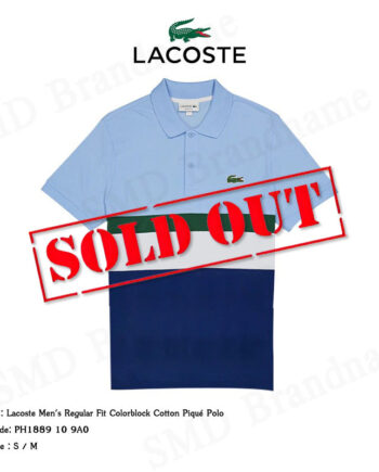 Lacoste เสื้อโปโลชาย รุ่น Lacoste Men's Regular Fit Colorblock Cotton Pique Polo Code: PH1889 10 9A0