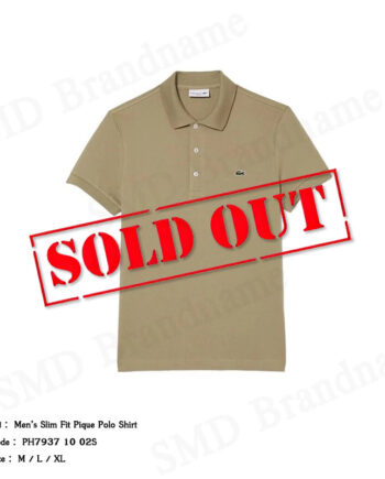 Lacoste เสื้อโปโลชาย รุ่น Men’s Slim Fit Pique Polo Shirt Code: PH7937 10 02S