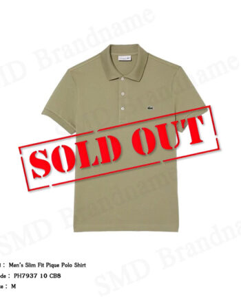 Lacoste เสื้อโปโลชาย รุ่น Men’s Slim Fit Pique Polo Shirt Code: PH7937 10 CB8