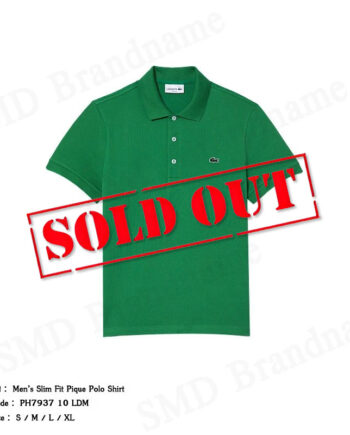 Lacoste เสื้อโปโลชาย รุ่น Men’s Slim Fit Pique Polo Shirt Code: PH7937 10 LDM