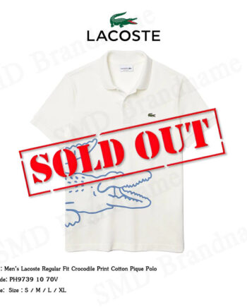 Lacoste เสื้อโปโลชาย รุ่น Men’s Lacoste Regular Fit Crocodile Print Cotton Pique Polo Code: PH9739 10 70V