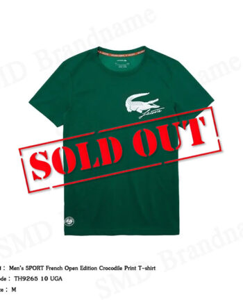 Lacoste เสื้อยืดคอกลม รุ่น Men’s SPORT French Open Edition Crocodile Print T-shirt Code: TH9265 10 UGA