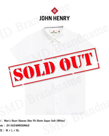 John Henry เสื้อเชิ้ตแขนสั้น รุ่น Men's Short Sleeves Slim Fit Shirts Super Soft (White) Code: JH S524MSSSM62