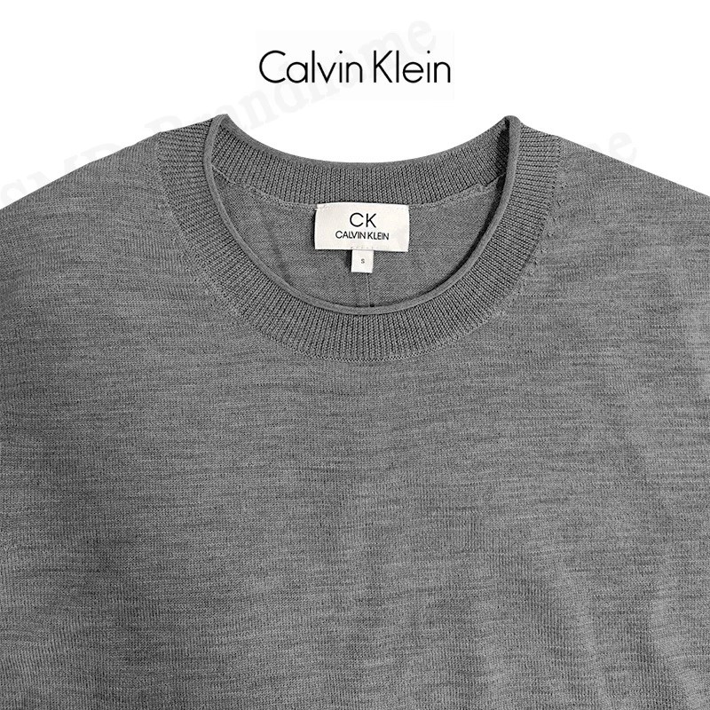 CK Calvin Klein เสื้อสเวตเตอร์แขนยาว รุ่น Women Classic Crewneck Sweatshirt (Grey) Code: 0010S M802TC