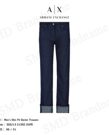 Armani Exchange กางเกงยีนส์ รุ่น Men's Slim Fit Denim Trousers Code: 3DZJ13 Z1XKZ 25FR